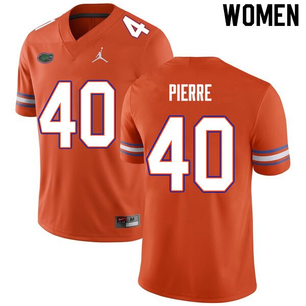 Women #40 Jesiah Pierre Florida Gators College Football Jerseys Orange